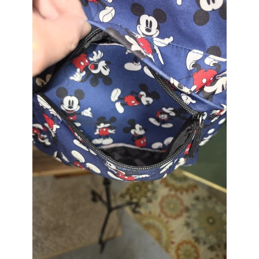 Disney Store Mickey Mouse Adult Blue Backpack Laptop Bag All Over Mickey Print